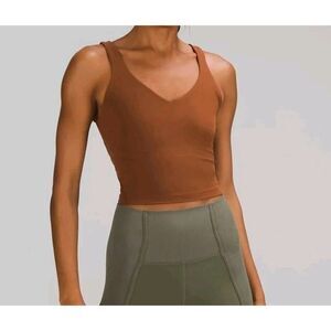 Lululemon Align™ Cropped Tank Top - Size 4- Roasted Brown Athletic Athleisure